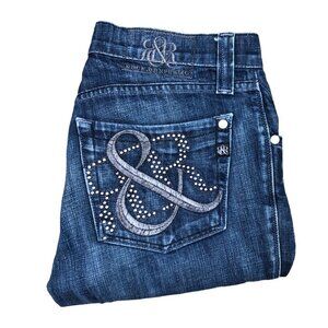 Vintage Rock & Republic Studded Embroidered Jeans Size 32 FLOYD Blue